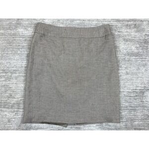 Josephine Skirt Womens 10P Gray Lined Knee Length Polyester Rayon Linen‎
